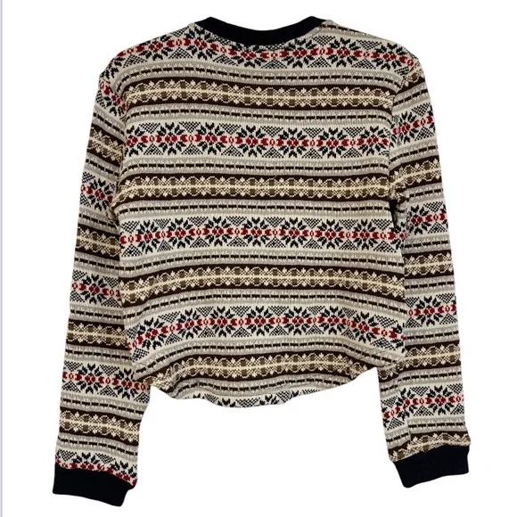 Hayden Los Angeles All-Over Fair Aisle Sweater Size Large New